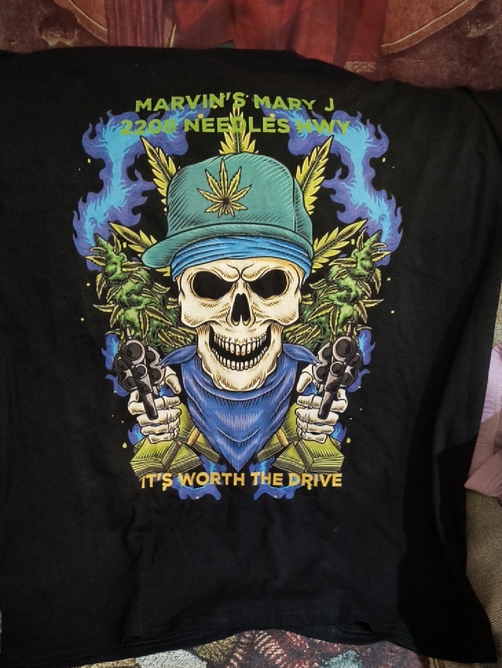 Marvin's Mary J Skull  Graphic Tee  - Black L